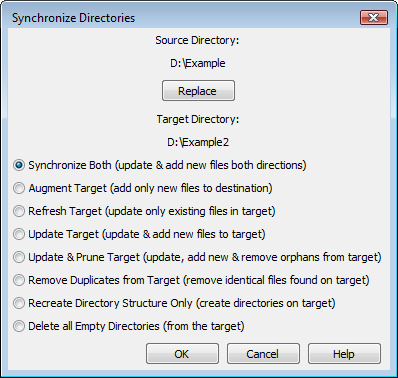 Folder Synchronize File Operations Dialog (Optional)
