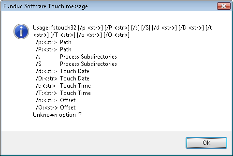 FS Touch Command Line Switches