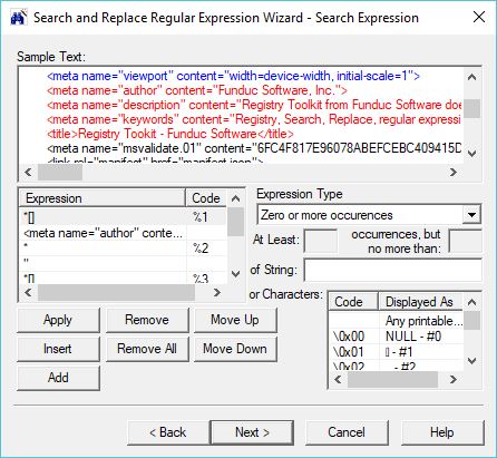 regular expression not operator